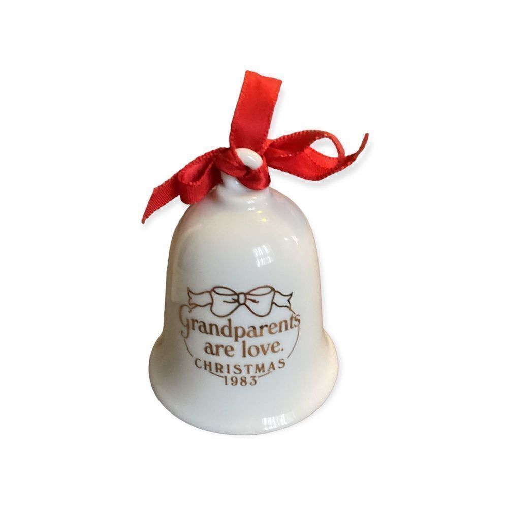 1983 Hallmark Grandparents Christmas Bell Ornament